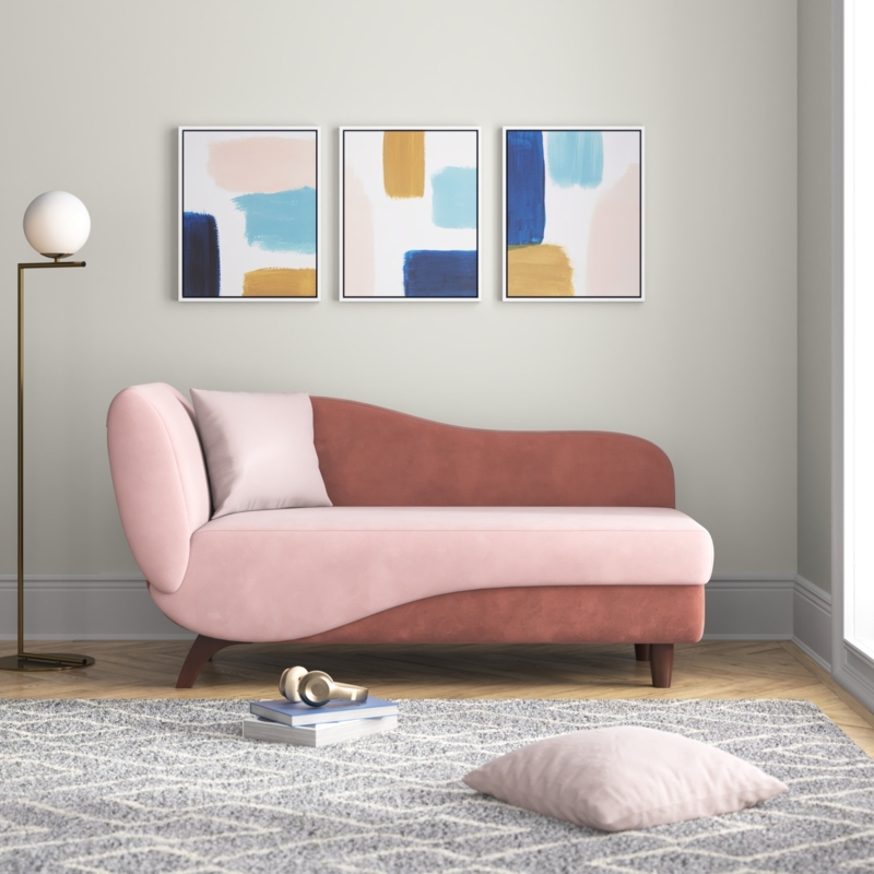 Gaven Velvet Chaise Lounge