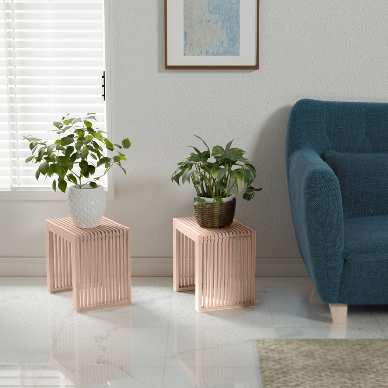 Gelindon Bamboo Accent Stool (Set of 2)