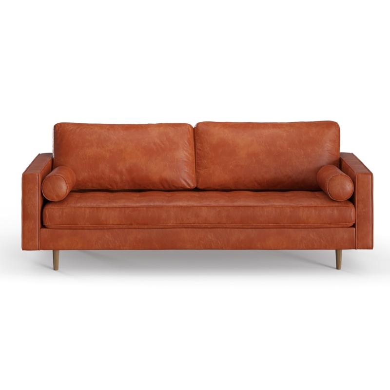 Geo 83'' Genuine Leather Sofa