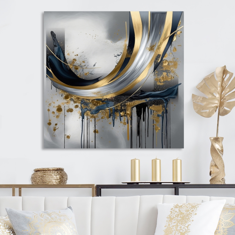 Glam Abstract Wall Decor on Metal