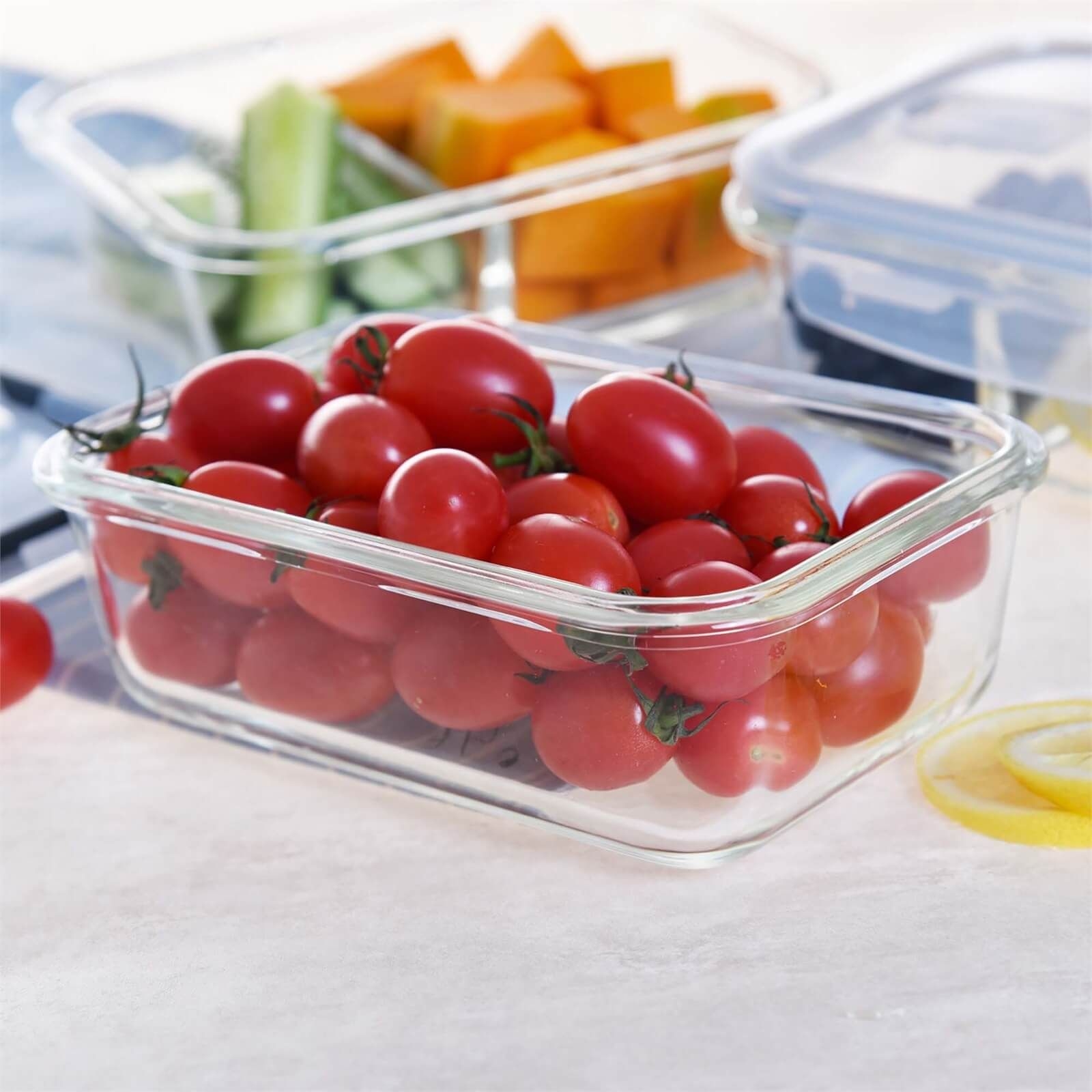 Glass Food Containers - 4 Piece Set