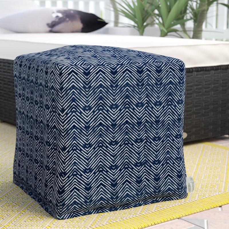 Glassell Outdoor Ottoman with Sunbrella Cushion