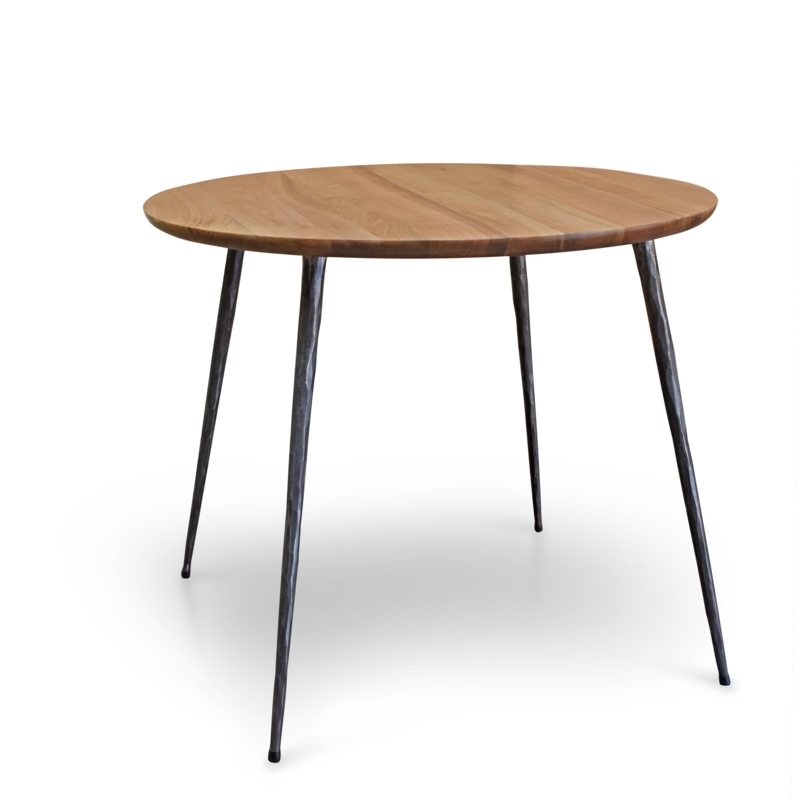 Glide Solid Walnut Round Dining Table, 36" Diameter