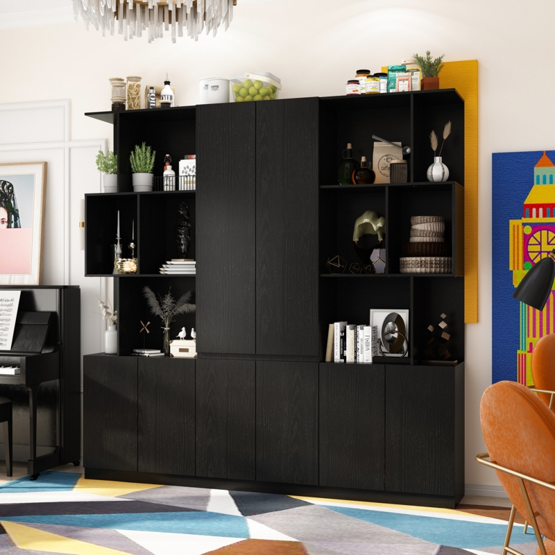 Haegan 70.9'' H X 70.9'' W X 11.8'' D 3 Tier Dining Cabinet