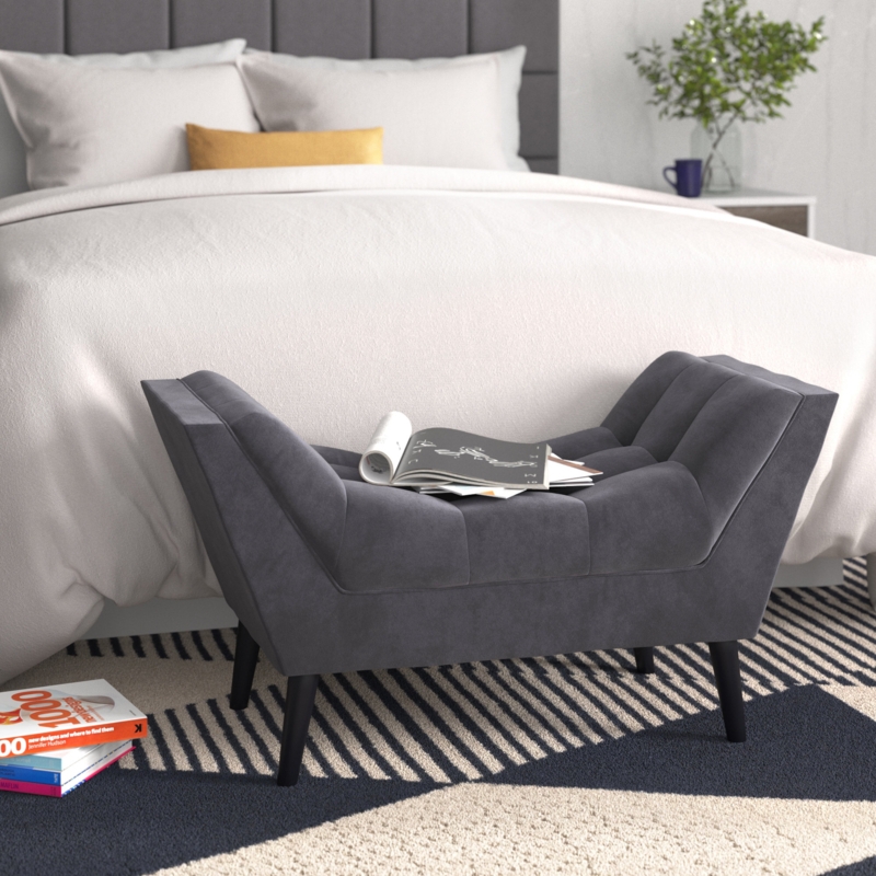 Hannum Velvet Upholstered Bench