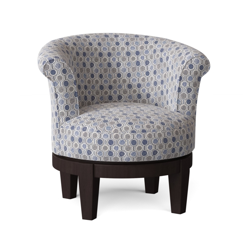 Hanover Upholstered Swivel Barrel Chair