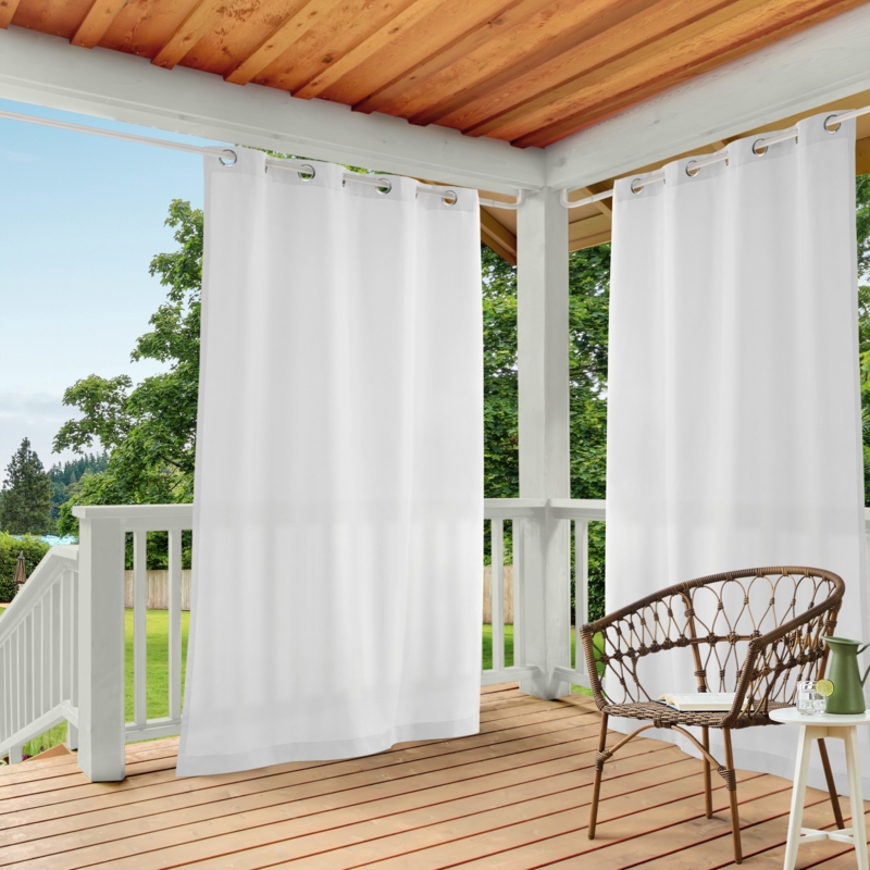 Haoxuan Solid Room Darkening Outdoor Grommet Curtain Panels (Set of 2)