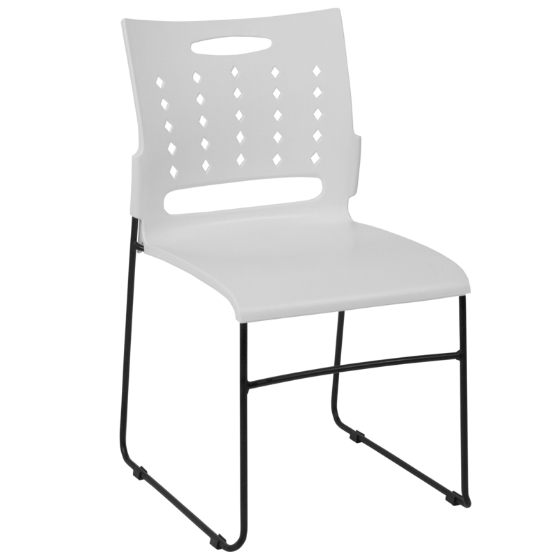 Heidi 881 lb. Capacity Sled Base Stack Chair with Air-Vent Back (Set of 5)