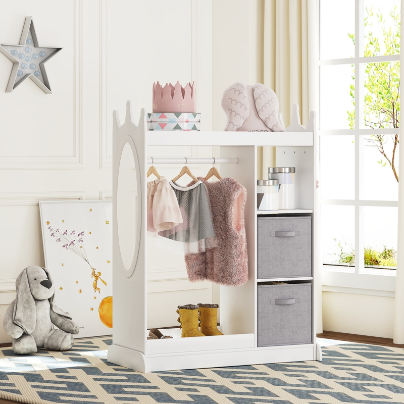 Helen 33.4'' Wide Kids Armoire with Mirror