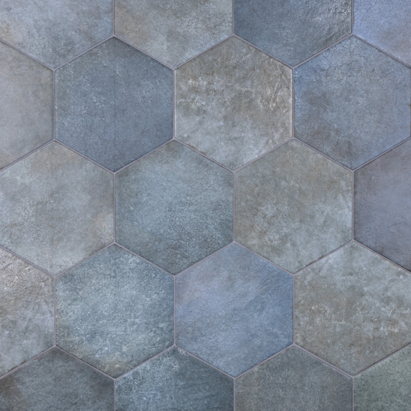 Heritage Hex 7" x 8" Porcelain Stone Look Wall & Floor Tile
