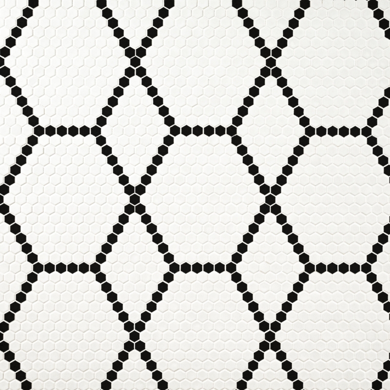 Hive Pattern 12" x 12" Matte Porcelain Mosaic Floor and Wall Tile