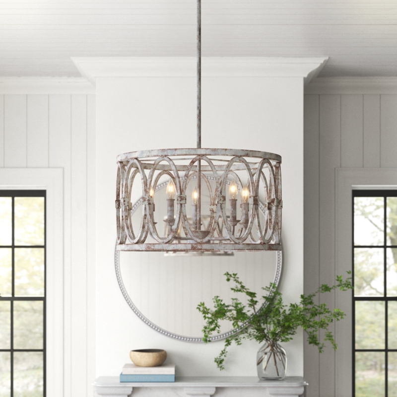 Huntington 5 - Light Dimmable Drum Chandelier