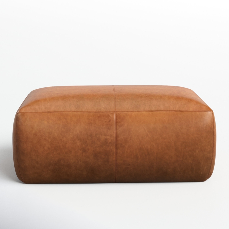 Hustle Full-Grain Genuine Italian Leather Ottoman