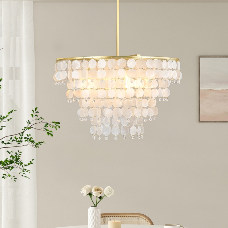 Ikraan 4 - Light Dimmable Tiered Chandelier