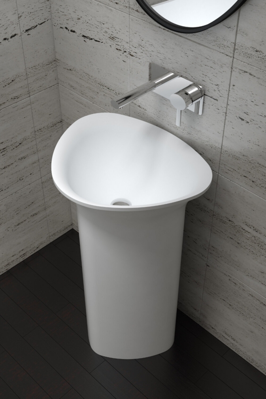 InFurniture Stone Specialty Pedestal Bathroom Sink