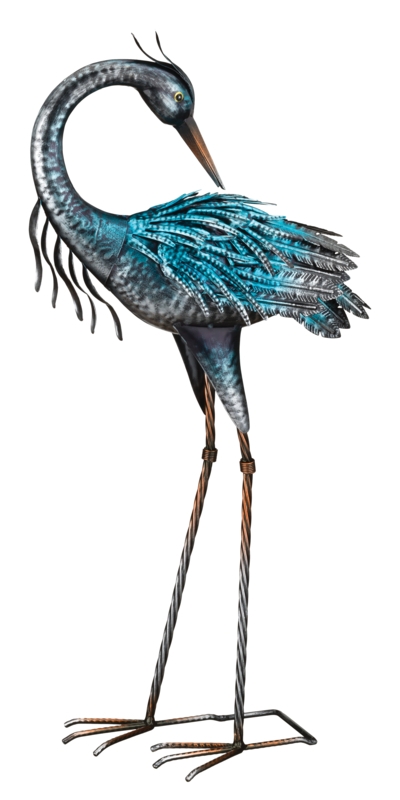 Iridescent Heron Decor - Preening