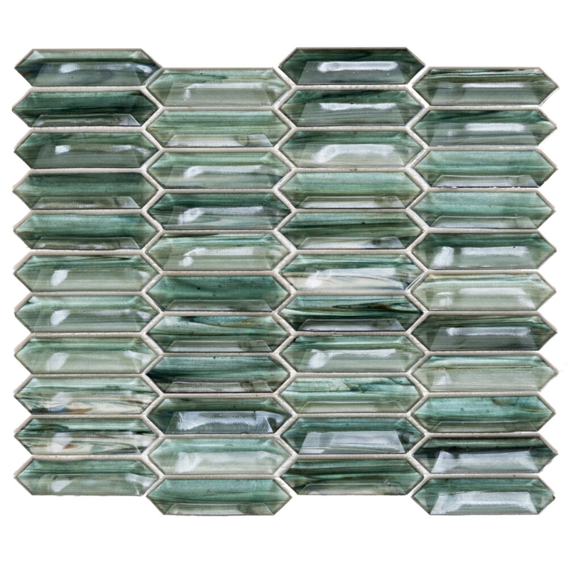 Island Antigua 14" x 12" Glass Picket Mosaic Wall & Floor Tile