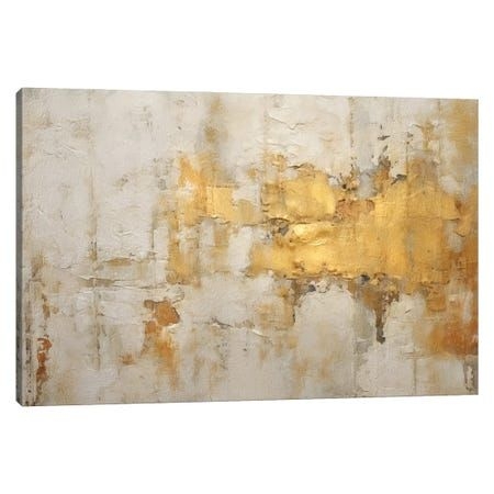 Ivory and Gold Grunge XII
