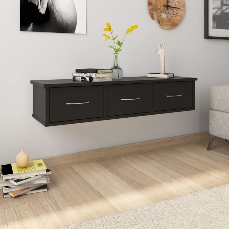 Floating Shelf With Drawers