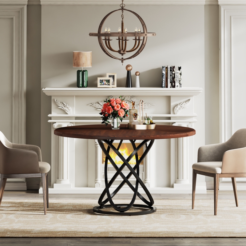 Jasisa Round Metal Base Dining Table
