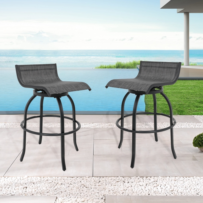Jermaria Iron Outdoor 31.9'' Bar Stool