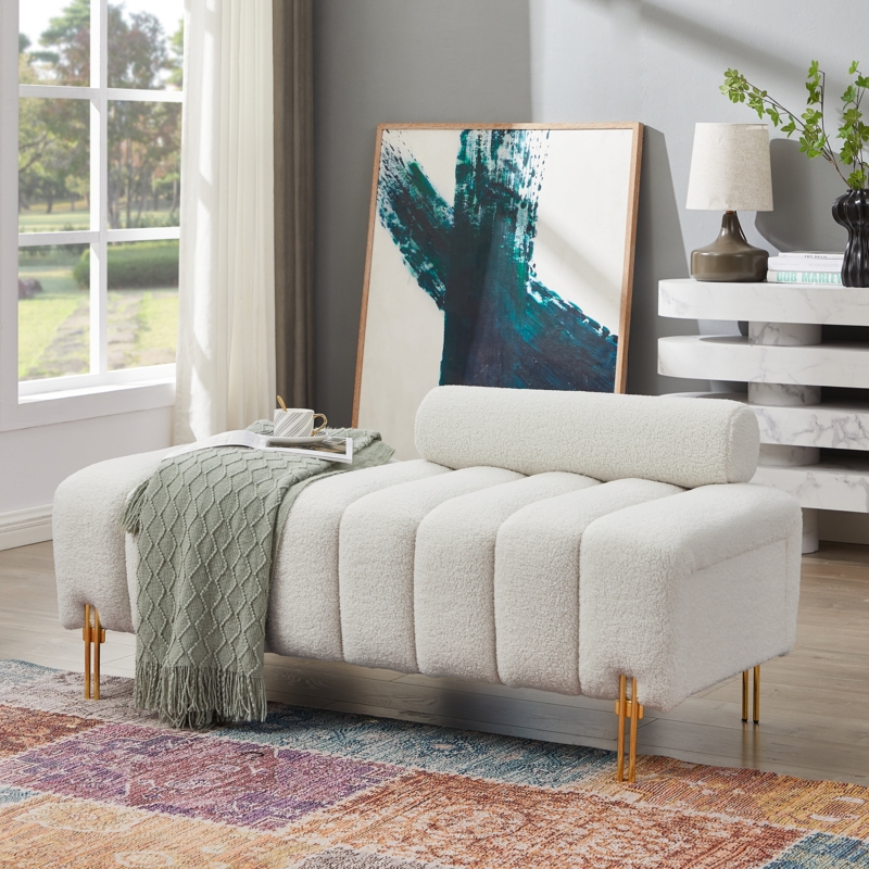 Jerryl Polyester Blend Upholstered Storage Bench