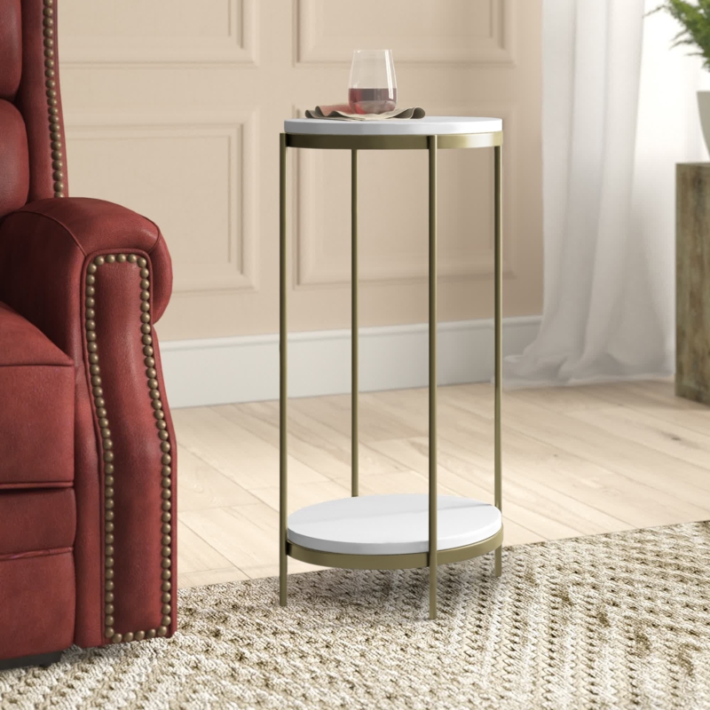 Jessica-Rose Stone End Table with Storage
