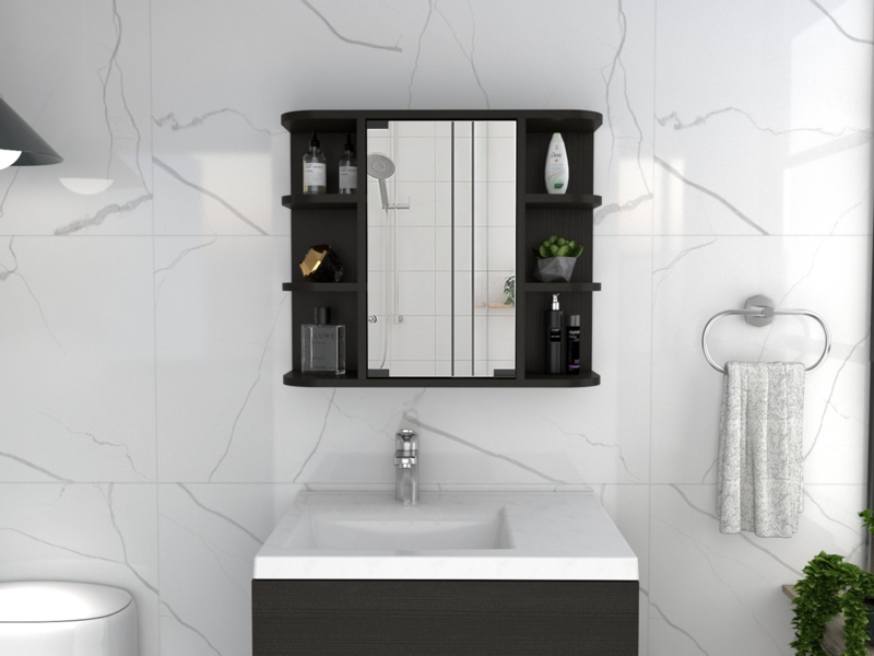 Jeycob 23.6'' W 19.7'' H Surface Frameless Medicine Cabinet Mirror Fixed