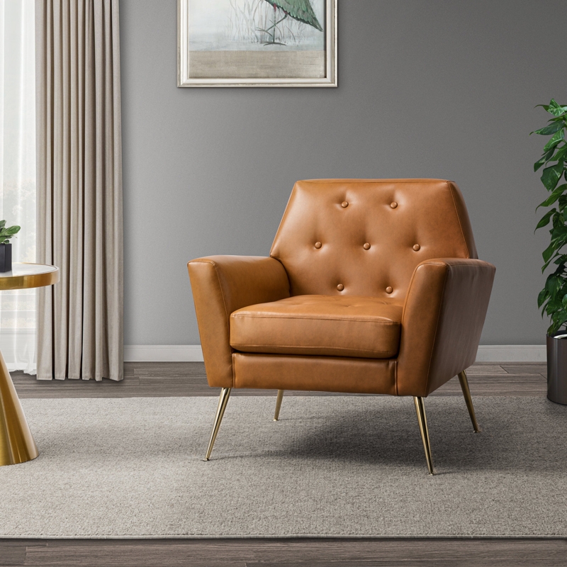 Johan Faux Leather Armchair