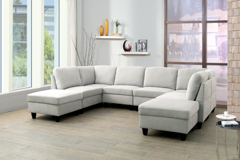 Jordian 8 - Piece Upholstered Sectional