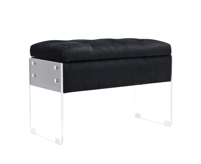 Jorry Velvet Upholstered Storage Bench