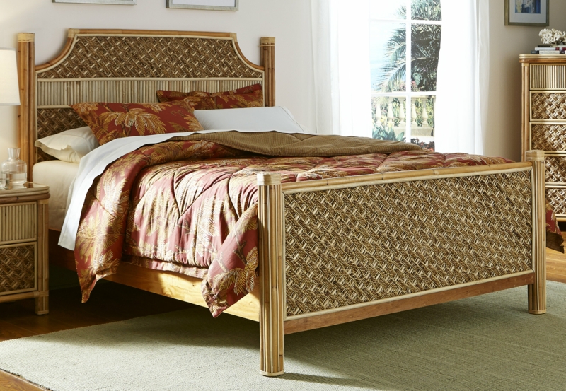 Jovani Wicker / Rattan Panel Bed