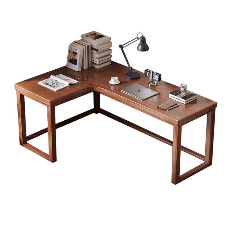 Junieta L-Shaped Solid Wood Writing Desk