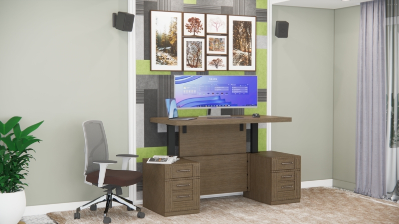 Junus Sit-Stand Storage Desk