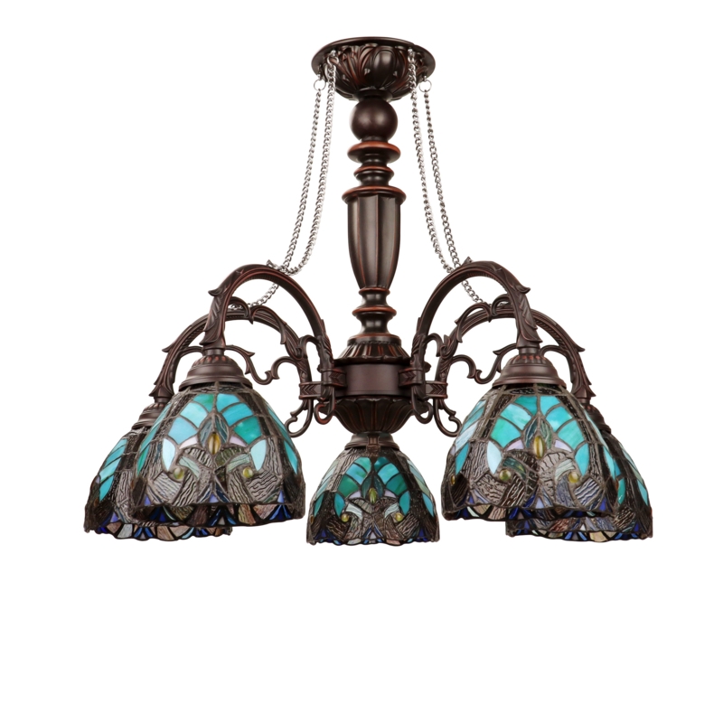 Kasson 5 - Light Glass Dimmable Classic / Traditional Chandelier