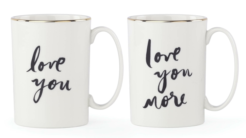 Kate Spade New York Bridal Party Love You 2 Piece Coffee Mug Set