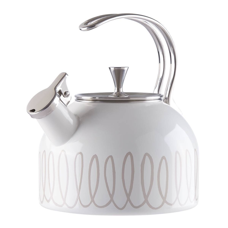 Kate Spade New York Charlotte Street 2.5 Quarts Stainless Steel Whistling Stovetop Tea Kettle