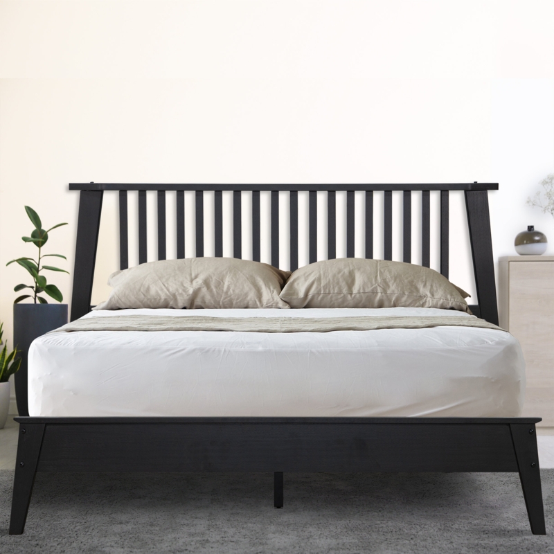 Kaylin Solid Wood Bed Frame with Headboard
