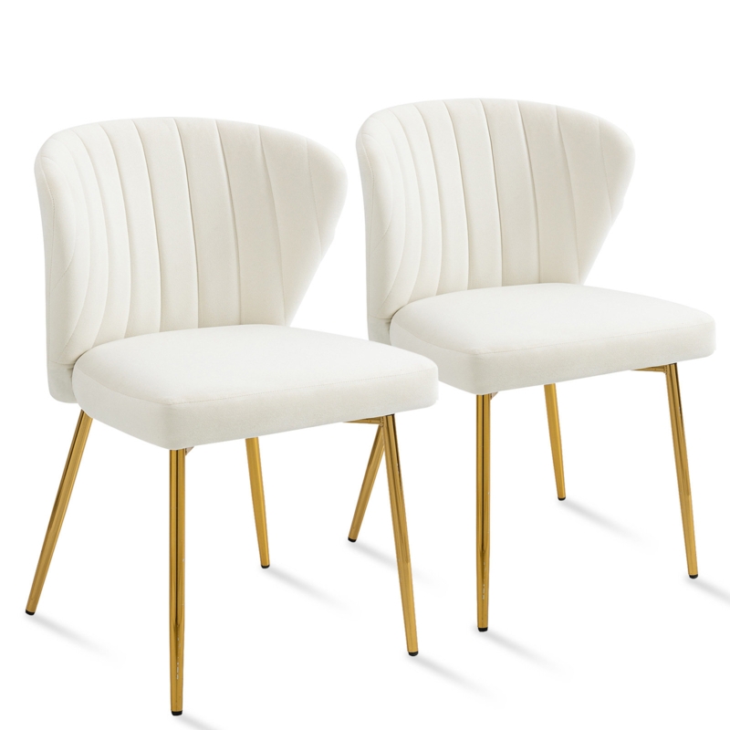 Kayvien Tufted Velvet Dining Chair (Set of 2)