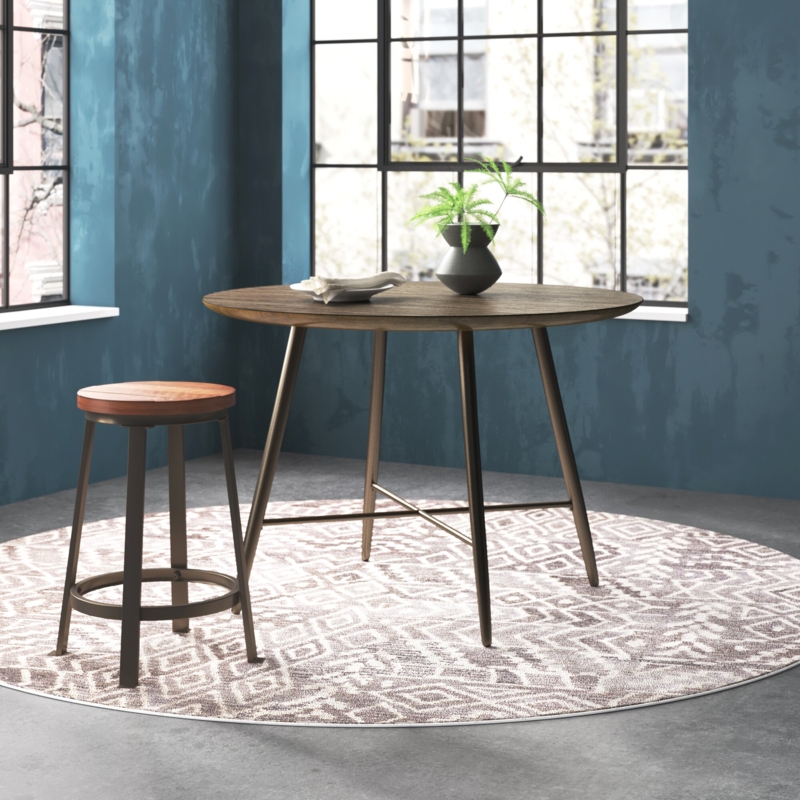 Keith Round Metal Base Dining Table