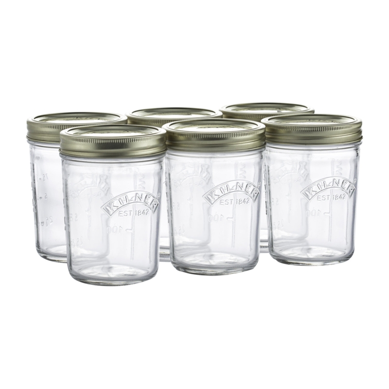 Kilner Wide Mouth Canning Jar 12 Oz 6 Pk