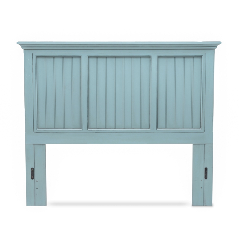 Kolya Washed Solidwood Coastal Panel Headboard