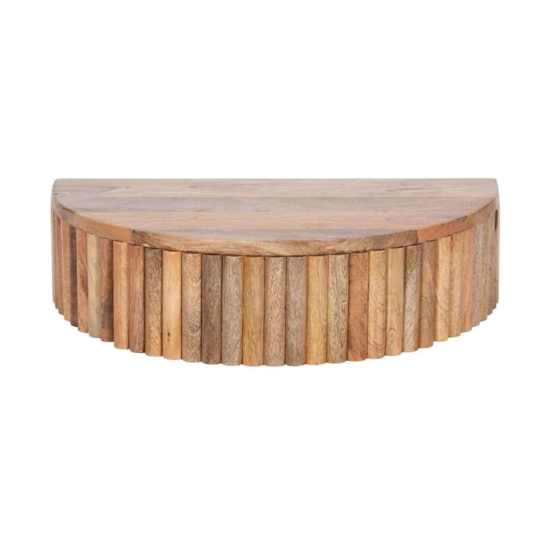 Kristie Mango Floating Shelf with Drawer