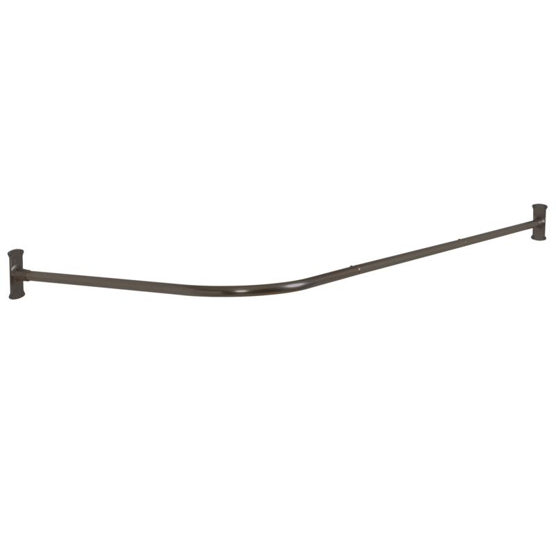 Kronqui 66'' L-Shaped Fixed Shower Curtain Rod