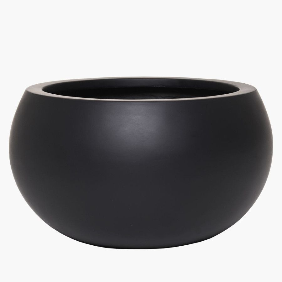 Kvtin/miska MORINO, sklolamint, vka 19 cm, antracit