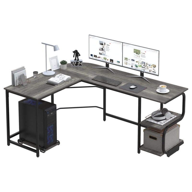 L-Shaped Metal Base Desks