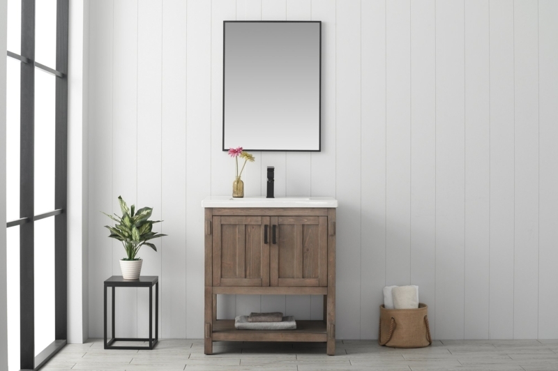 Larangera 30'' Single Bathroom Vanity with Ceramic Top