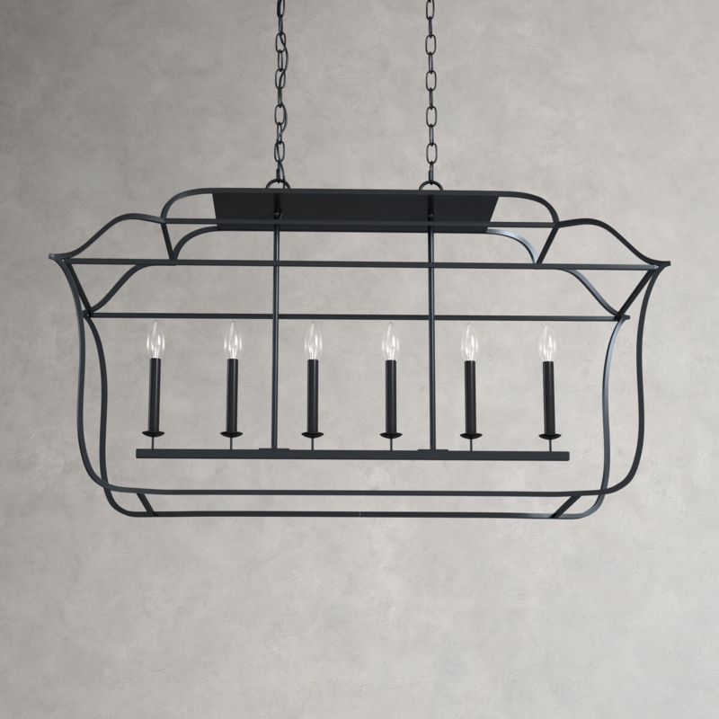 Lark 6 - Light Dimmable Lantern Geometric Chandelier