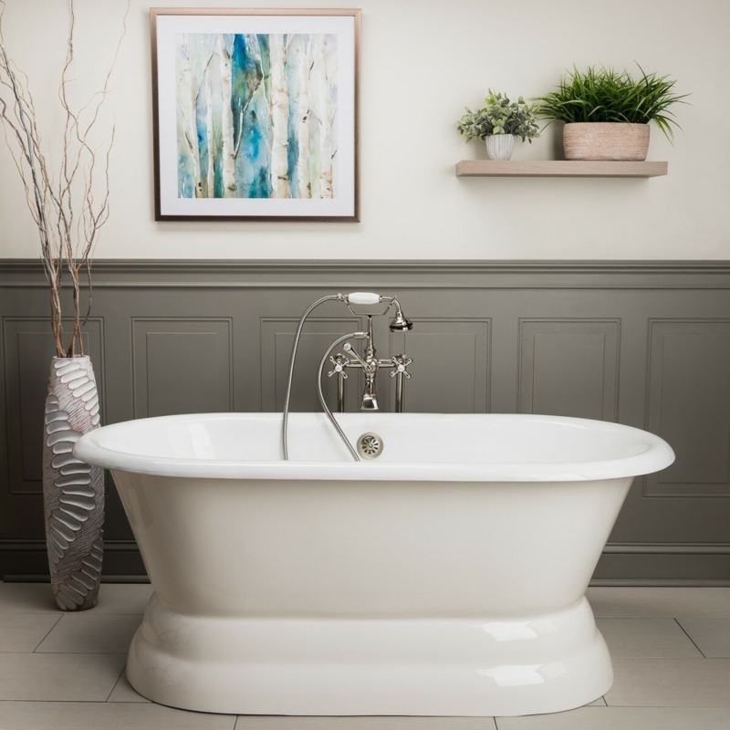 Laurent x 30'' Freestanding Soaking Cast Iron Bathtub