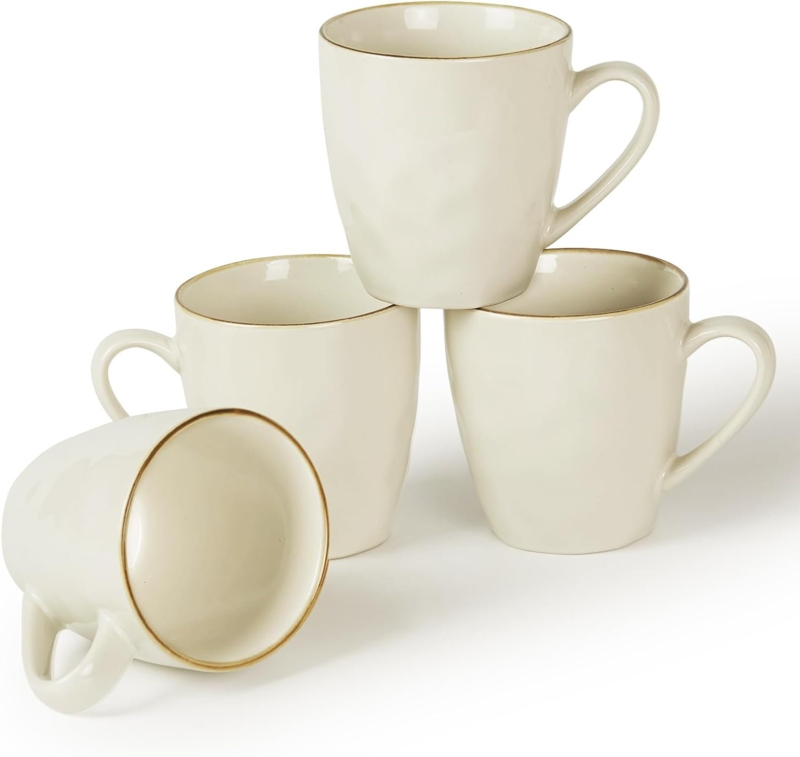 Leny 11.5oz Stoneware Round Coffee Mug (Set of 4)